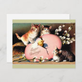 ヴィンテージ - イースターの挨拶 シーズンカード (正面/裏面)