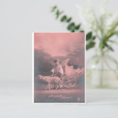 ヴィンテージ*イースターエンジェルとラム* シーズンポストカード (スタンド正面)