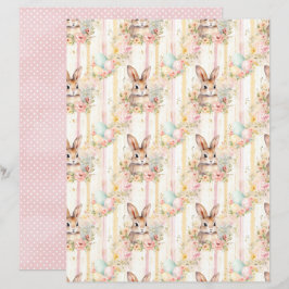 ヴィンテージ　イースターバニー　スクラップブックペーパー