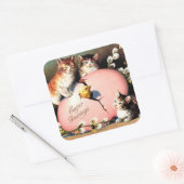 ヴィンテージ – イースター挨拶、 スクエアシール (封筒)