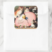 ヴィンテージ – イースター挨拶、 スクエアシール (バッグ)