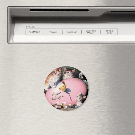 ヴィンテージ・イースター、ひよことや復活の卵に挨拶 マグネット (インサイチュ (食洗機))
