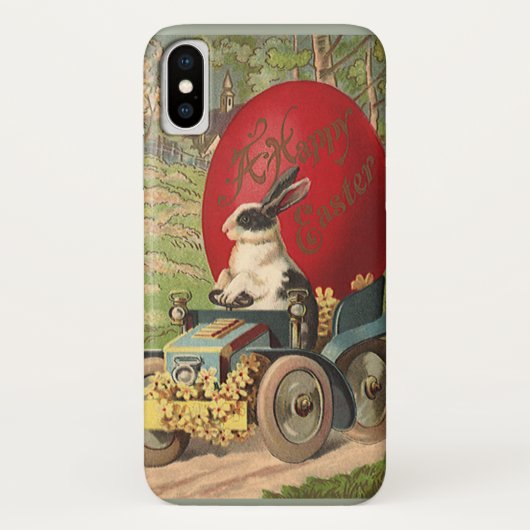 ヴィンテージ イースター ウサギ 卵 自動車 Case-Mate iPhoneケース (裏面)