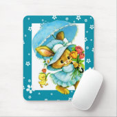 ヴィンテージ・イースター・バニーと雛。贈り物 マウスパッド (マウス)