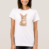 ヴィンテージ イースター バニー ウサギ たまご 水彩画 Tシャツ (正面)