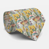 ヴィンテージ·イースター·バニ絵画ー·アーティストの卵、ZSSG ネクタイ (ロール)