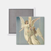 ヴィンテージ・イースビクトリアンター、十字架付き天使 マグネット (正面/裏面)