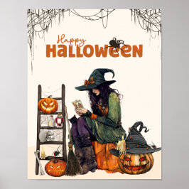 ヴィンテージ・ウィッチ・タロット スケアリー・パンプキン・ハロウィン ポスター