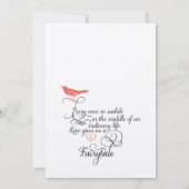 ヴィンテージ・ウィムジカルハーツグリーン・コーラル・インビテーション 招待状 (裏面)