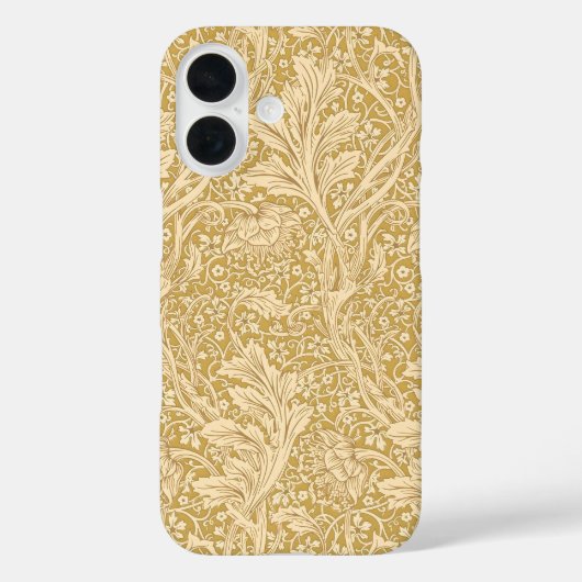 ヴィンテージ ウィリアム・モリス アルカディア ゴールド シームレス Case-Mate iPhoneケース (裏面)