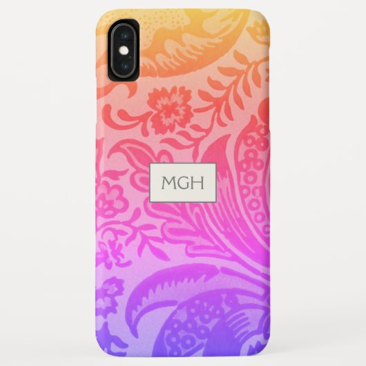 ヴィンテージ ウィリアム・モリス 虹色の植物画 Case-Mate iPhoneケース (裏面)