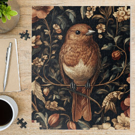 ヴィンテージ ウィリアム・モリス 鳥 葉のアート ジグソーパズル