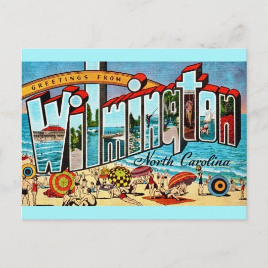 ヴィンテージ ウィルミントン ノースカロライナ州 ポストカード (正面)