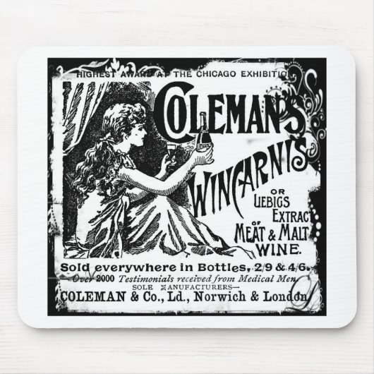 ヴィンテージ ウィンカニス トニック広告 マウスパッド (正面)