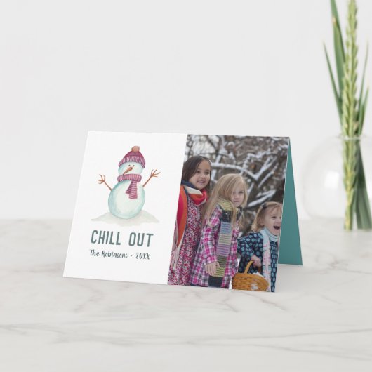 ヴィンテージ·ウィンター·クリスマス·ファミリー写真 シーズンカード (正面)