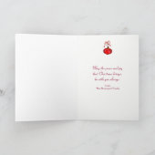 ヴィンテージ·ウィンター·チャーチ·シーンとクリスマス·リース シーズンカード (内部)