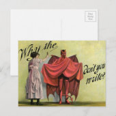 ヴィンテージ・ウィー・ザ・デビル・ダ書トゥ ポストカード (正面/裏面)