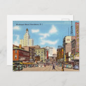 ヴィンテージ、ウェイボセット通り、ロードアイランド州プロビデンス ポストカード (正面/裏面)