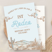 ヴィンテージ ウェスタンカウボーイ ファースト ロデオ 1歳の誕生日 招待状