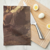 ヴィンテージ ウェスタン カウボーイ、プレインズ ハーダー by NC ワイエス キッチンタオル (四つ折り)