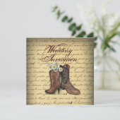 ヴィンテージ ウェスタン カントリー カウボーイ ウェディング 案内状 (スタンド正面)