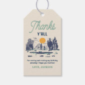 ヴィンテージ ウェスタン ファースト ロデオ 1歳の誕生日ありがとう ギフトタグ (正面)