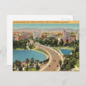 ヴィンテージ，ウェストレイクパーク，ロサンゼルス，カリフォルニア ポストカード (正面/裏面)