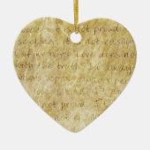 ヴィンテージ・ウェディングの愛は忍耐強い セラミックオーナメント (正面)