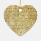 ヴィンテージ・ウェディングの愛は忍耐強い セラミックオーナメント (裏面)