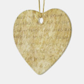 ヴィンテージ・ウェディングの愛は忍耐強い セラミックオーナメント (左)