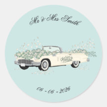 ヴィンテージ ウェディングカー お礼ステッカー