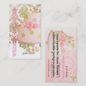 ヴィンテージ ウェディングプランナー+ケーキ+フィドーラ ダマスク 名刺 (正面/裏面)