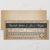 ヴィンテージ ウェディング チケット  Ⅲ  パンチアウト (正面/裏面)