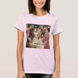 ヴィンテージ ウェディング ブライド グルーム 新婚 カット ケーキ Tシャツ