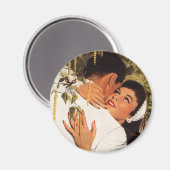 ヴィンテージ ウェディング プロポーズ、愛とロマンス マグネット (正面/裏面)