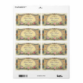 ヴィンテージ ウェディング ワインラベル、ボトルラベル ラベル (フルシート)