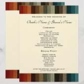 ヴィンテージ ウェディング、温かい秋のストライプ柄 (正面/裏面)