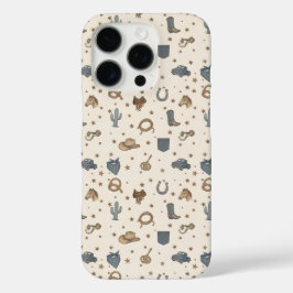 ヴィンテージ ウエスタン アイコン パターン iPhone 16 PROケース