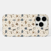 ヴィンテージ ウエスタン アイコン パターン Case-Mate iPhoneケース (裏面 (横))