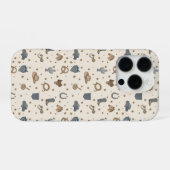 ヴィンテージ ウエスタン アイコン パターン iPhoneケース (裏面横)
