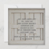 ヴィンテージ ウエスタン カントリー カウボーイ ウェディング 招待状 (裏面)