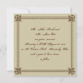 ヴィンテージ ウエスタン カントリー カウボーイ ウェディング 案内状 (裏面)