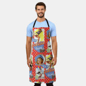 ヴィンテージ・ウエスタン・ガールズ・イット・ア・女性のカーボーイ  エプロン (着用した状態)