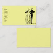 ヴィンテージ·ウエディング·カップル 名刺 (正面/裏面)