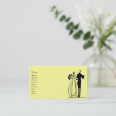 ヴィンテージ·ウエディング·カップル 名刺 (スタンド正面)