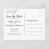 ヴィンテージ ウォーターカラー フローラル ストライプ セーブ・ザ・デート 案内ポストカード (裏面)