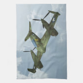 ヴィンテージ・ウォーバード飛行・軍用航空アート キッチンタオル (縦)