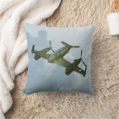 ヴィンテージ・ウォーバード飛行・軍用航空アート クッション (ブランケット)