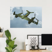 ヴィンテージ・ウォーバード飛行・軍用航空アート ポスター (ホームオフィス)