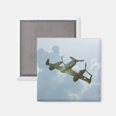 ヴィンテージ・ウォーバード飛行・軍用航空アート マグネット (正面/裏面)